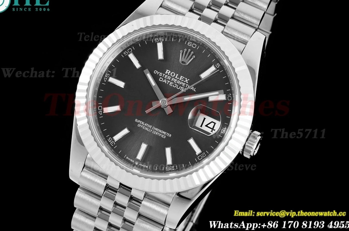 VSF Grey 41mm 126334 Flt VS3235 Jub SS 904L Datejust SS Stk 0320